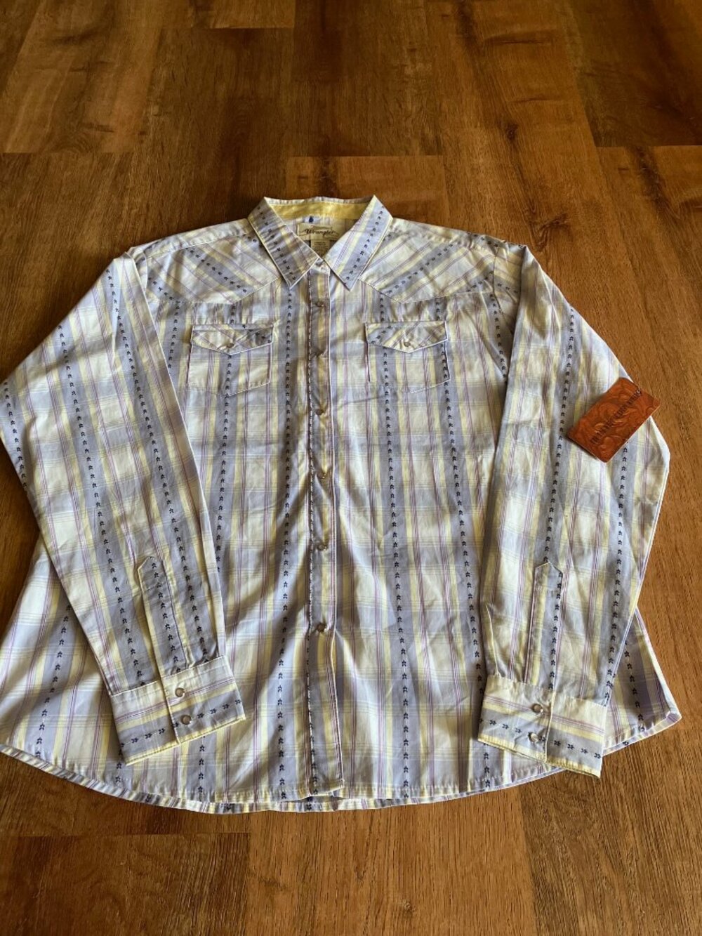 Womens Wrangler Western Shirt XL Pearl Snaps New With Tag